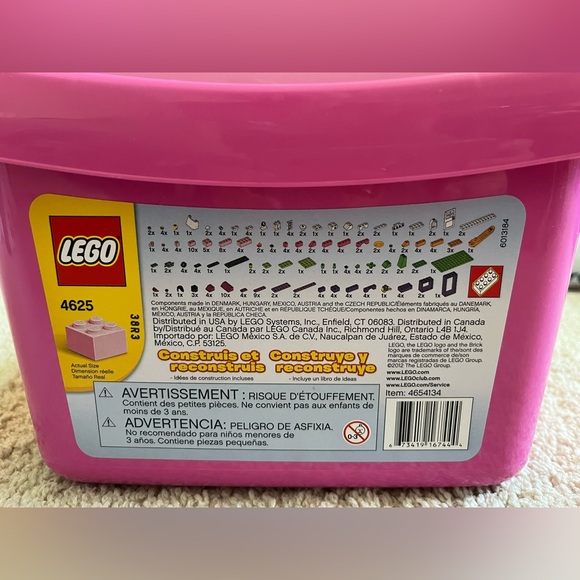 NIB Lego 4625 Pink Brick Box Self Storing Build Box Kit! 💗 Retired ! - Picture 5 of 5